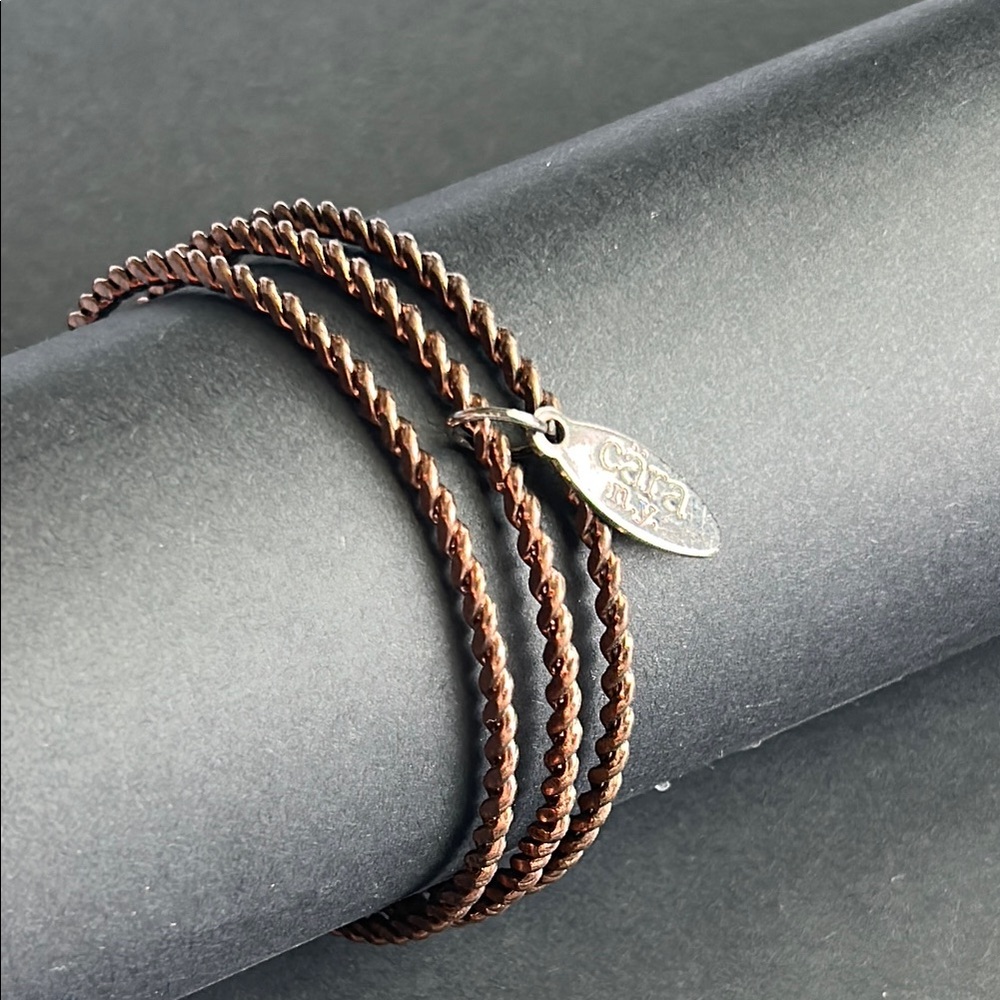Cara NY women’s set of 3 bronze tone twisted wire‎ bangle bracelets one size